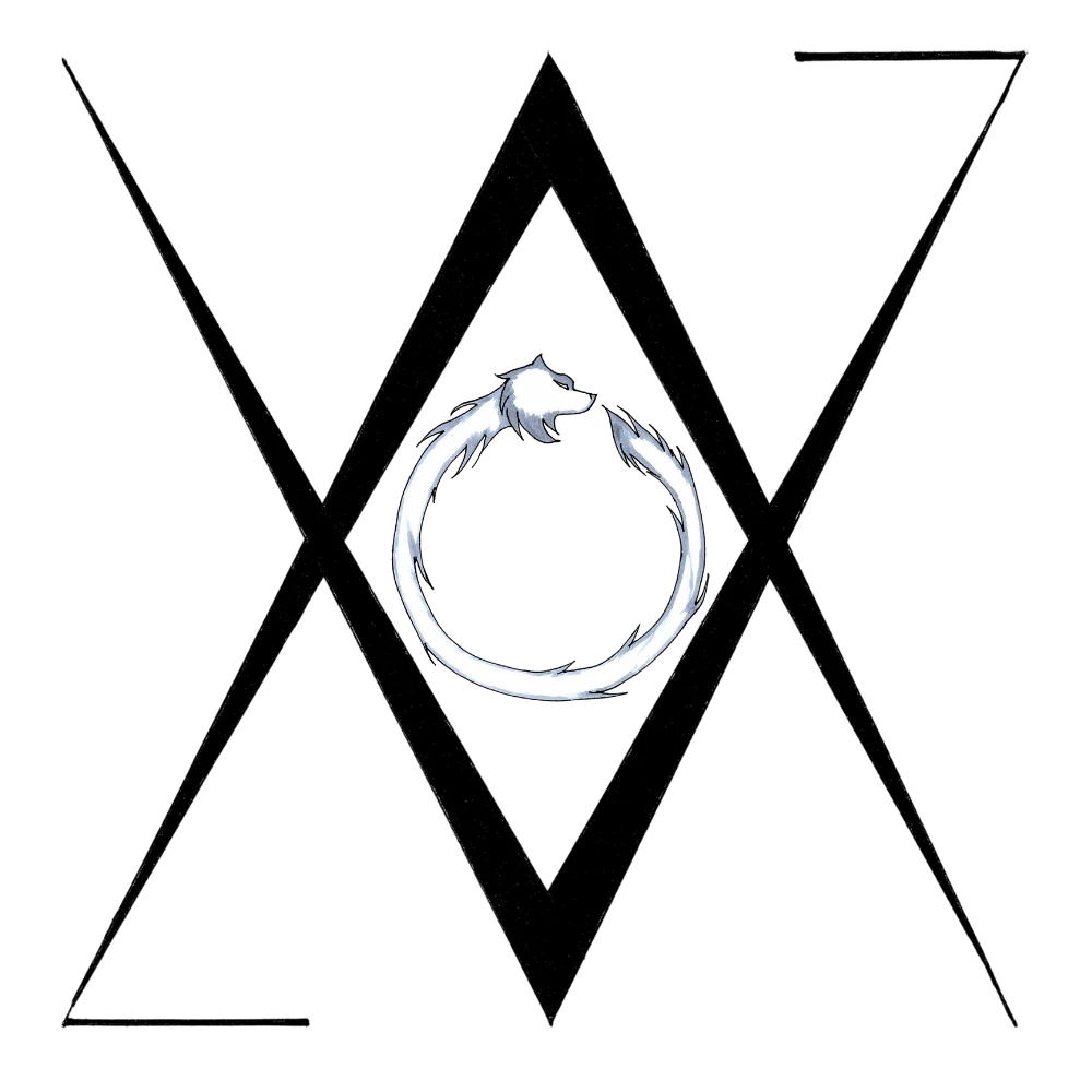 Loup ouroboros - Module Albedo, logo Athanor